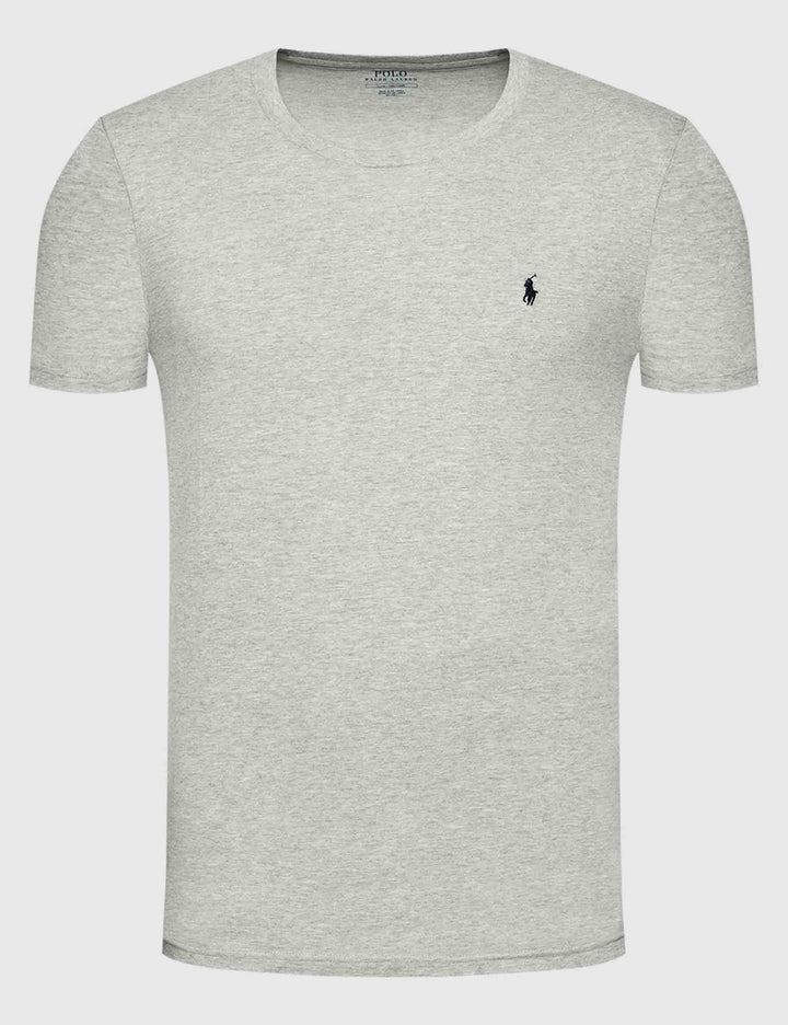 T-shirt uomo Sle in cotone grigio con logo ricamato 714844756003 GRY Polo Ralph Lauren 