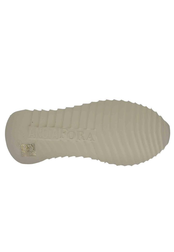 Sneakers donna in pelle taupe con suola alta il gomma RUFFLE M001 Andia Fora 