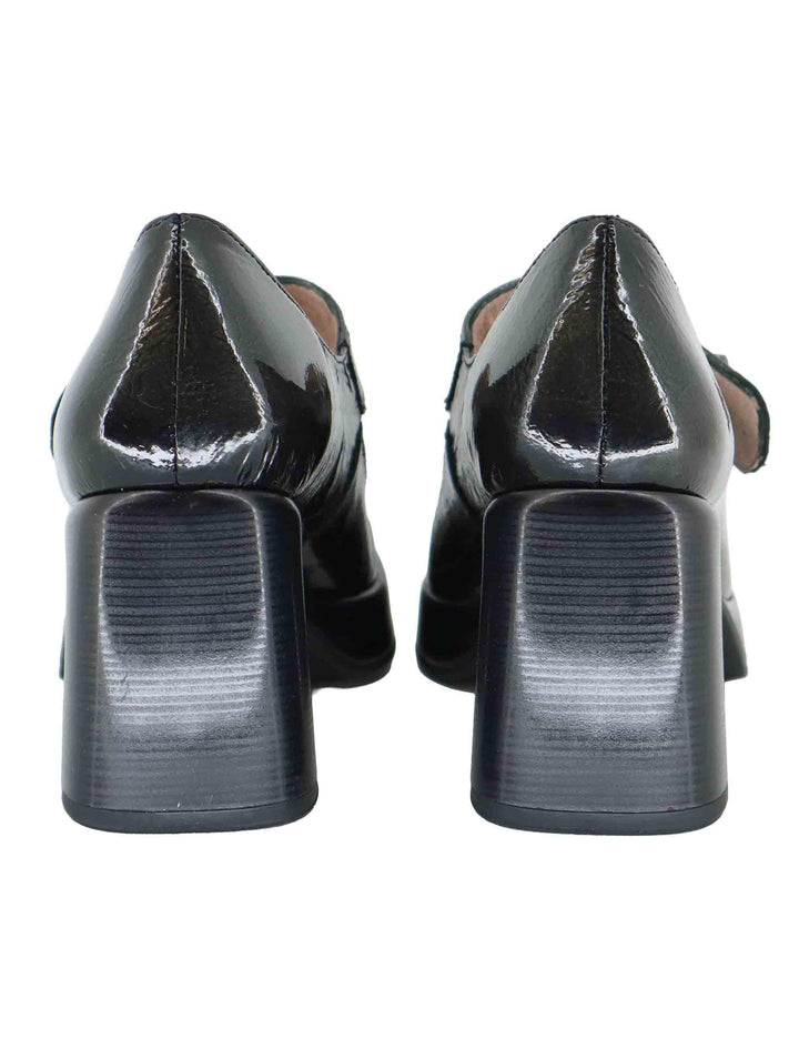 Decollete donna in pelle grigia con cinturino e tacco alto HI254305 C001 Hispanitas 