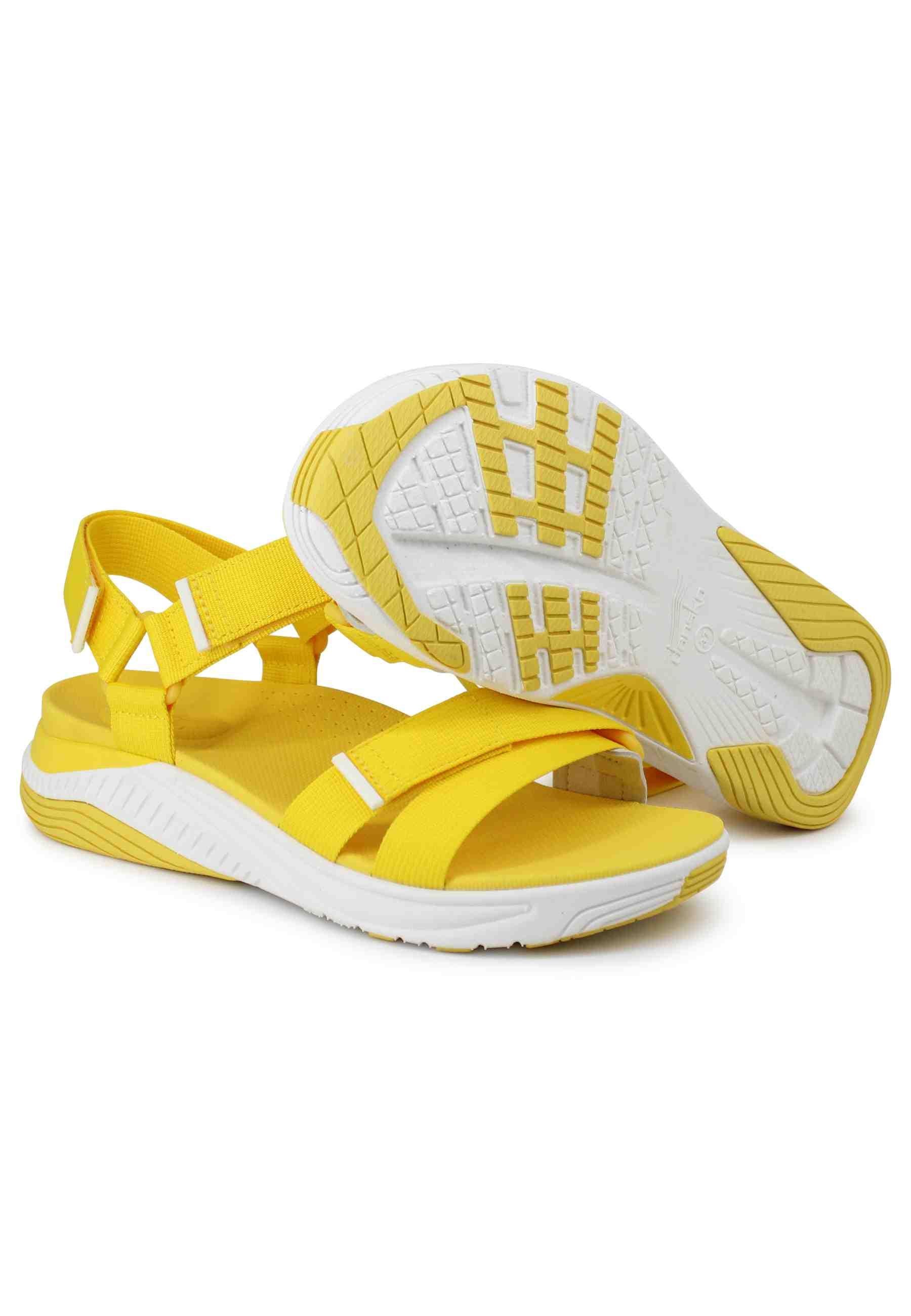 Sandali donna Racquel in tessuto giallo con zeppa in gomma 4915 171700 Dansko 