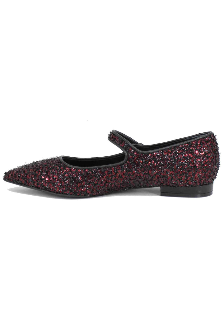Ballerine donna in tessuto glitter rosso 2029 017 illogica 