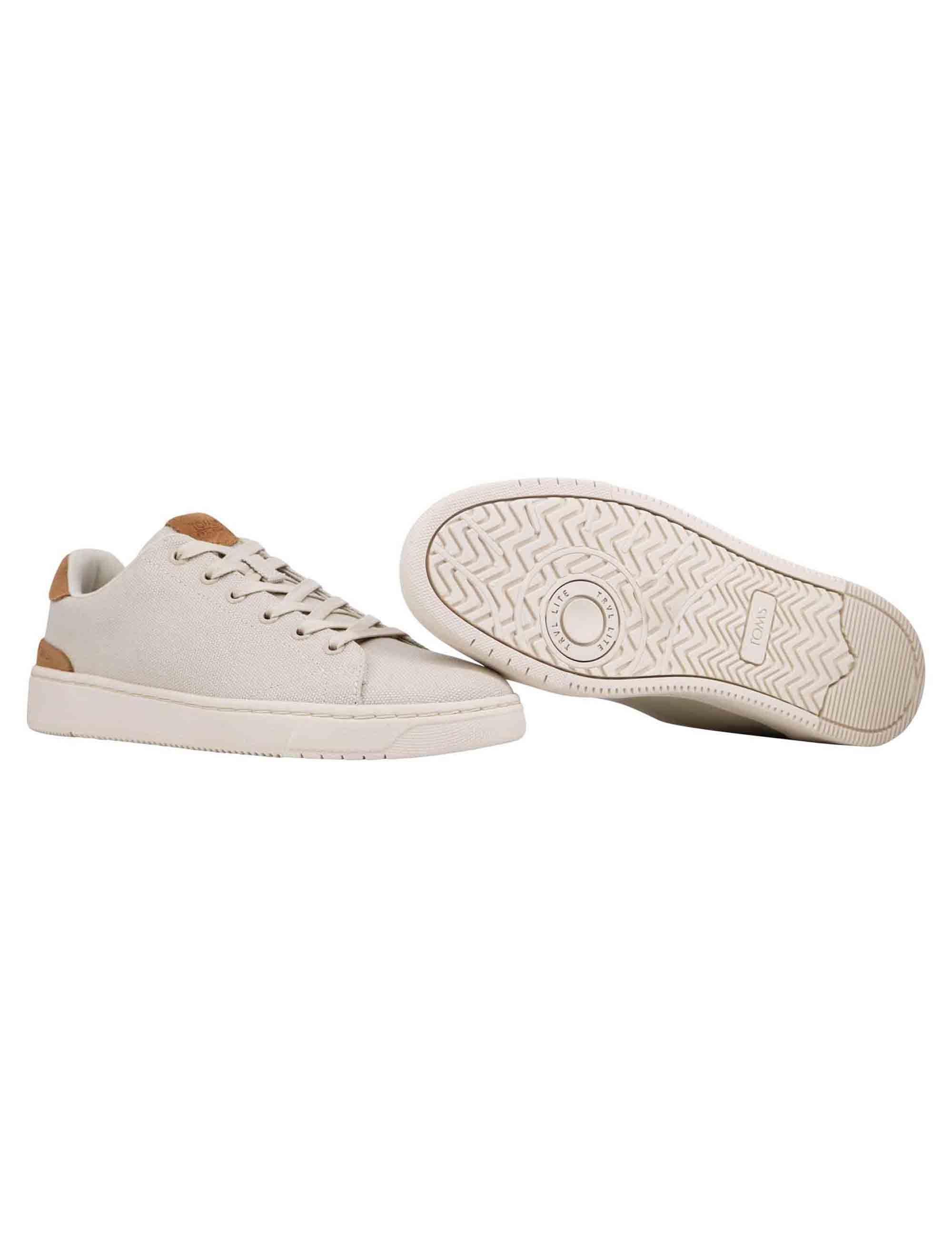 Sneakers uomo in tessuto beige 10020845 101 Toms 