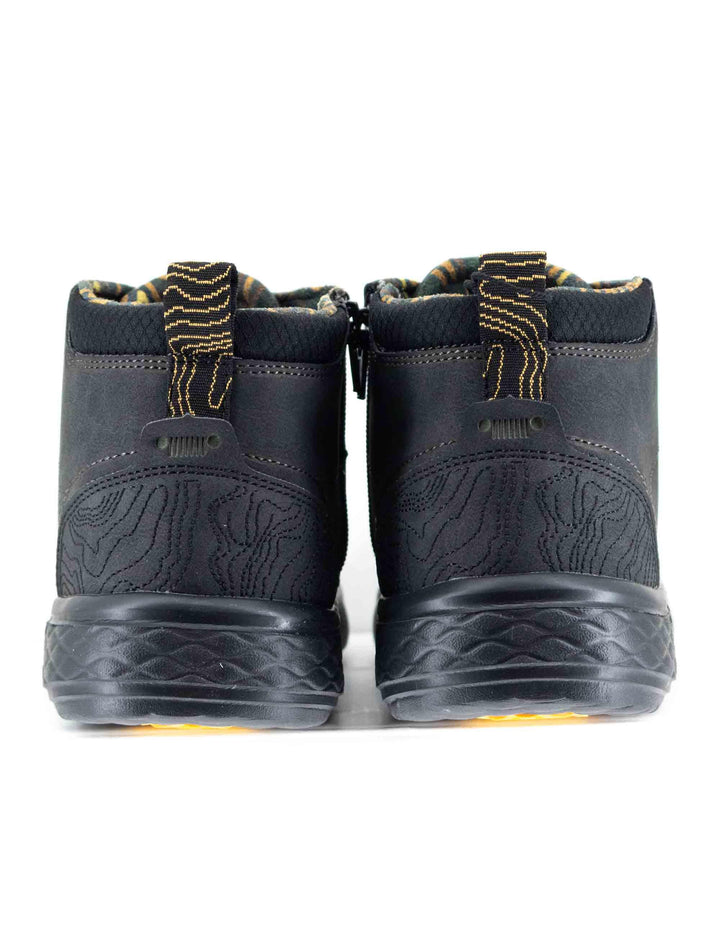 Stivaletti uomo Macadam in pelle nera con suola in gomma JM52051A 062 Jeep 