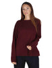 Pull en cachemire et laine mérinos bordeaux femme JQ511474315 50022