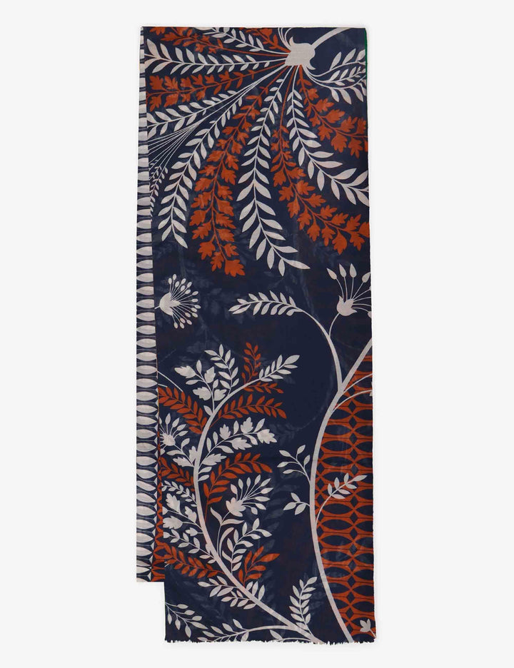 Foulard donna in tessuto naturale grigio stampati JACFO0025-K302 9210 Justmine 