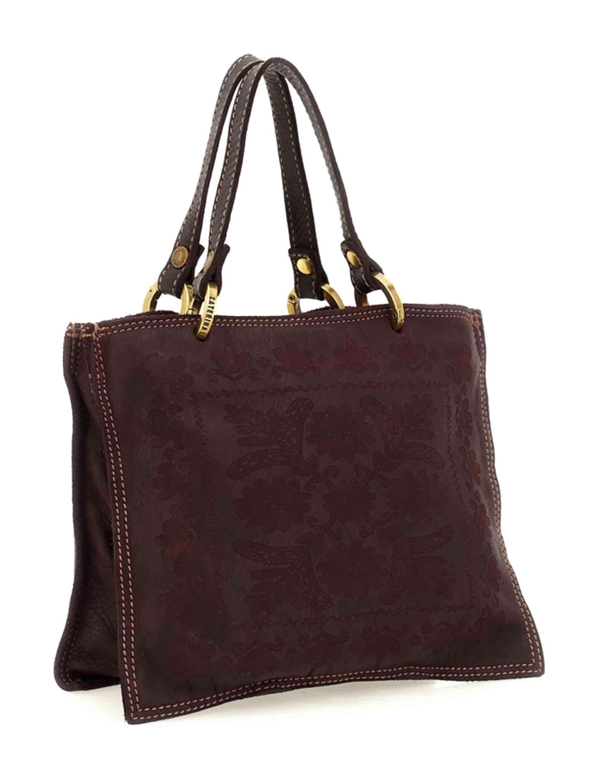 Borse mini shopping Clara in pelle marrone Donna L012310ND X2919 C1501