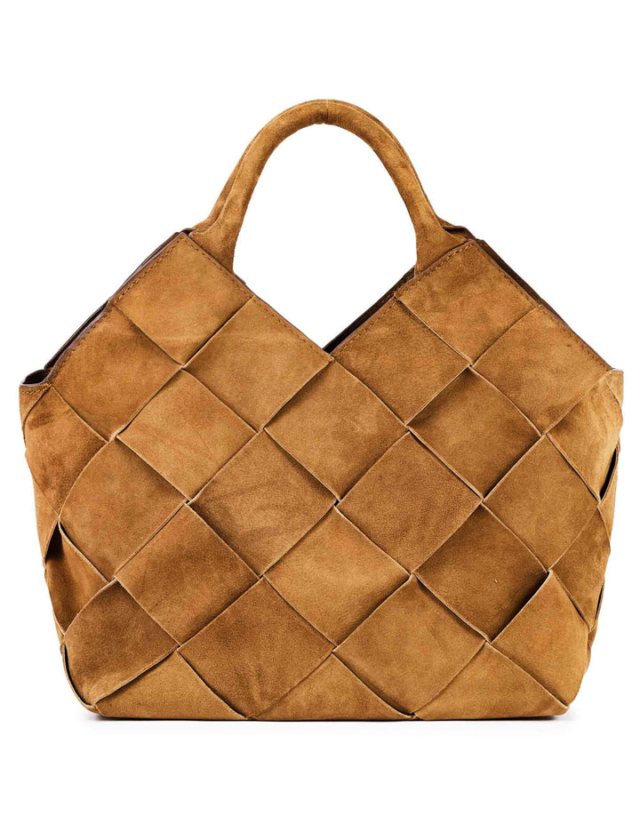 Borse donna in camoscio cuoio intrecciato con manici e tracolla BENNY A02 Via Mail Bag 