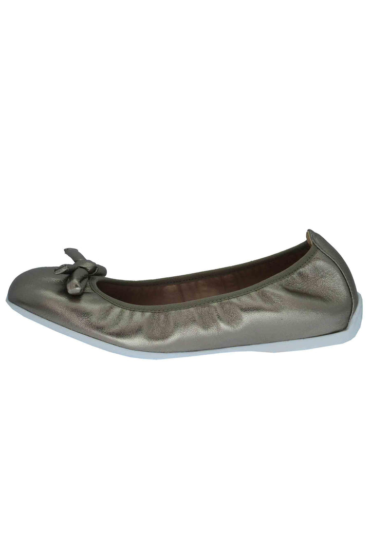 Ballerine donna Aleda in pelle bronzo e fondo basso in gomma ALEDA 7000 Unisa 