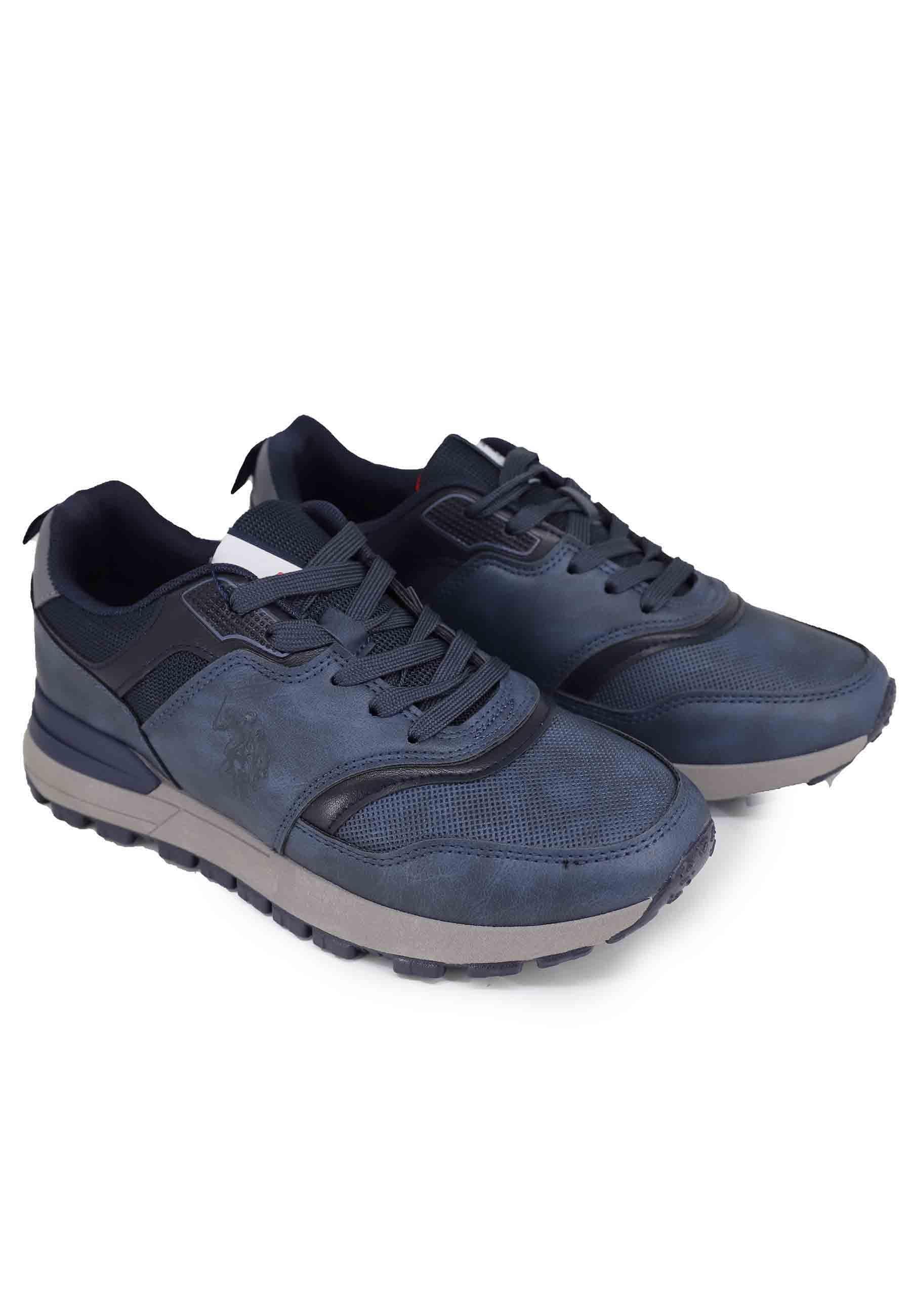 Sneakers uomo in eco pelle blu STORMY001 DBL001 U.S. Polo Assn. 