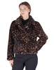 Bomber in eco fur animalier con zip Donna SP25313 GREY LEOPARD