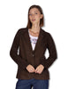 Women's Dark Brown Suede Blazer SP2375 014