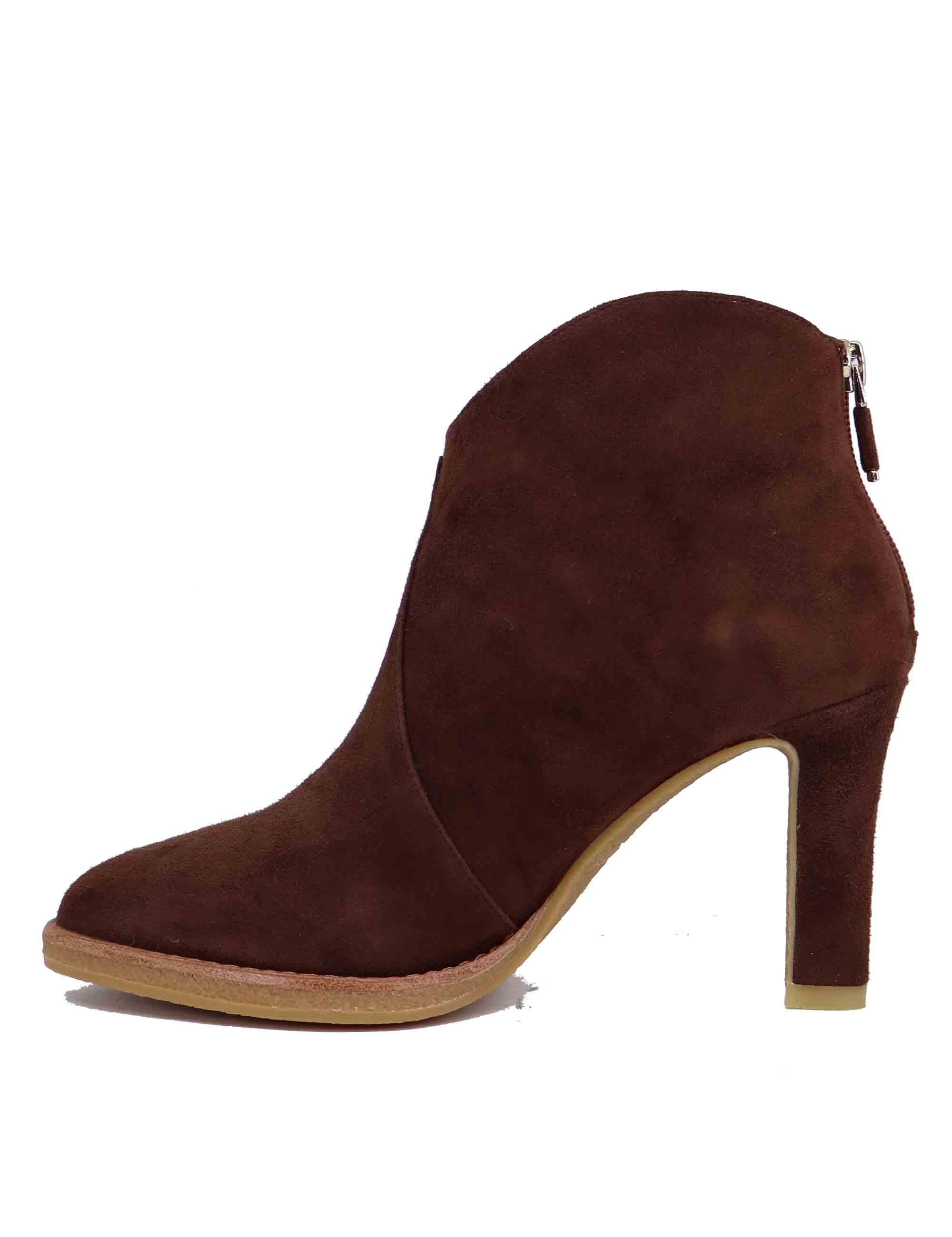 Stivaletti donna Botines in camoscio marrone tacco alto 357T30BK 90 Lola Cruz 