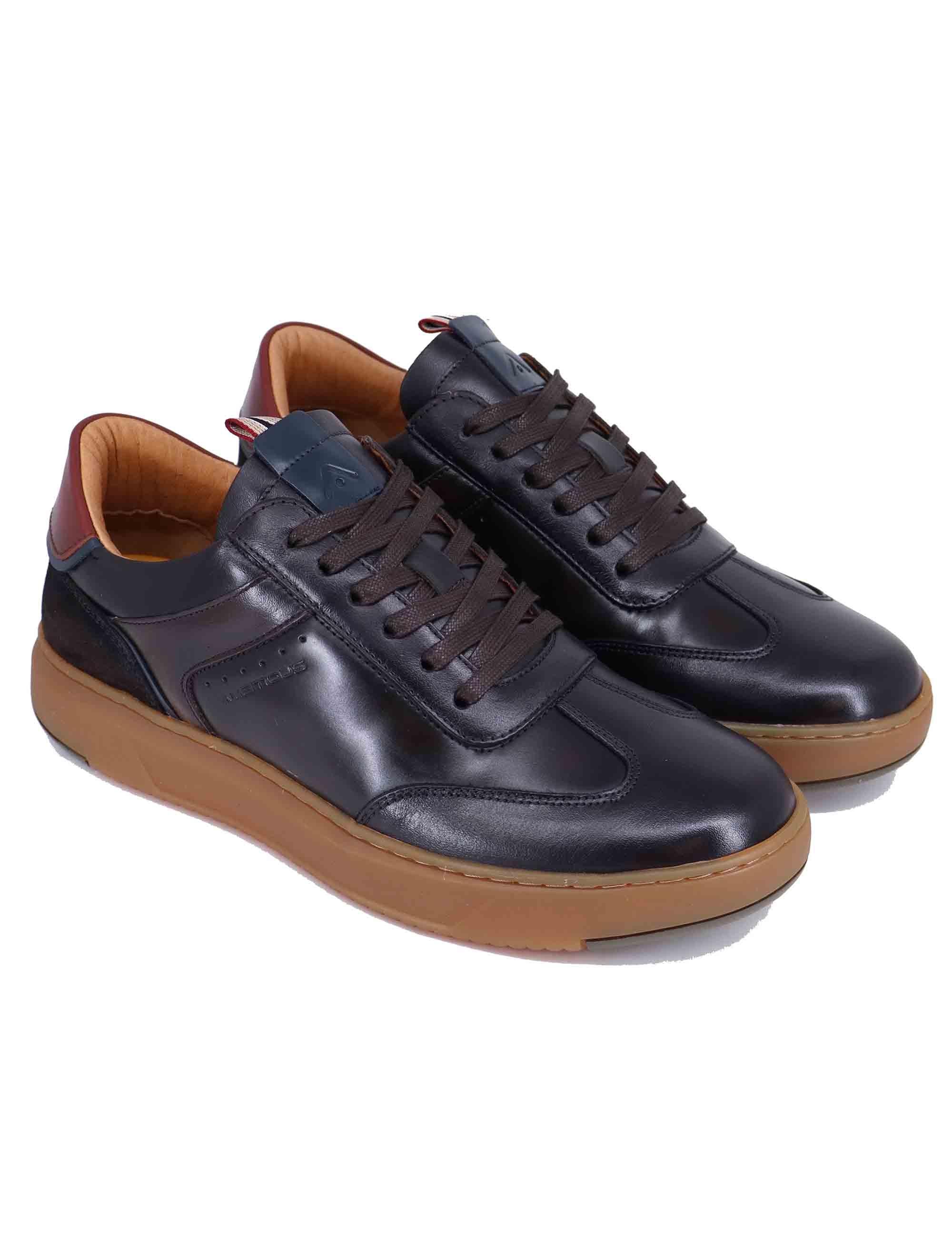 Sneakers uomo in pelle testa di moro 13714 014 Ambitious 