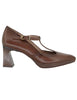 Women's Brown Leather Mary Jane HI254342 C001