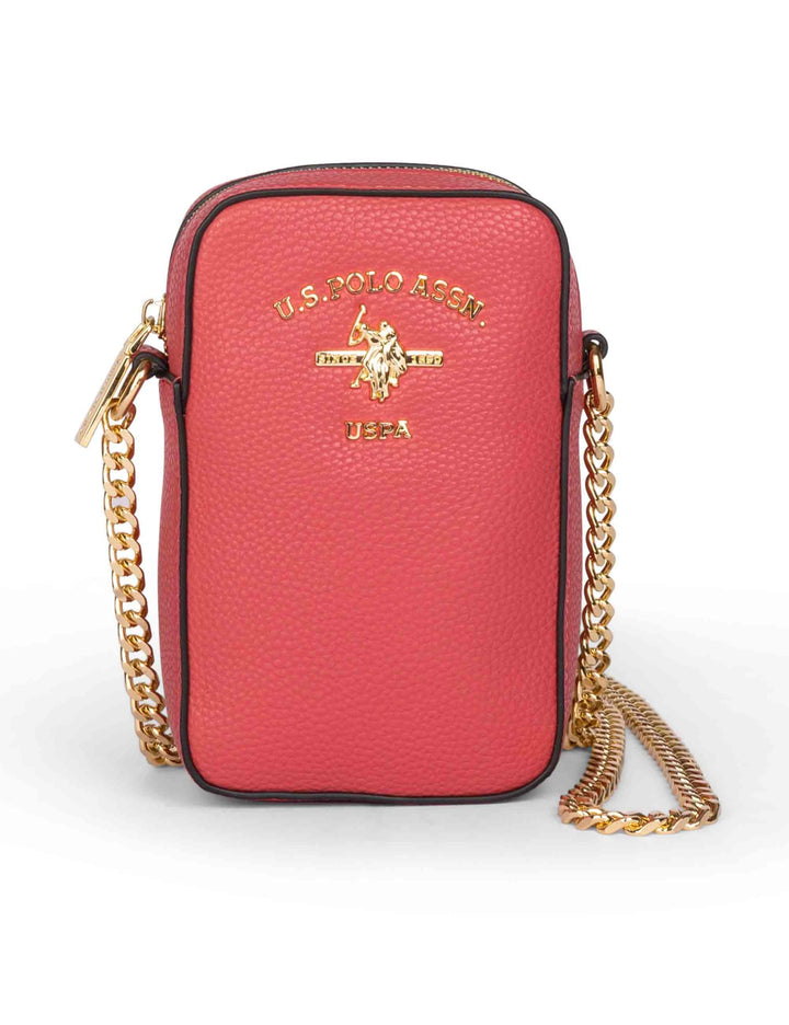 Mini Bag donna Stanford in eco pelle fucsia con tracolla in catena BIUSS6209WV P485 U.S. Polo Assn. 