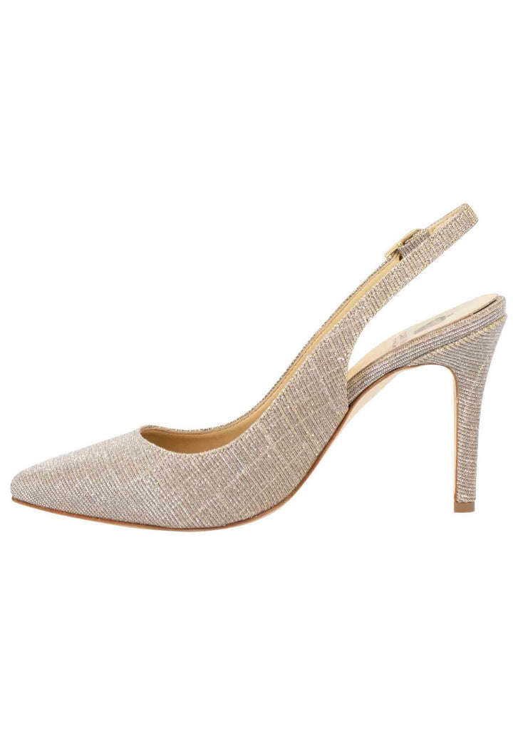 Decollete slingback donna in tessuto nude tacco alto CH2002 300 L'Arianna 