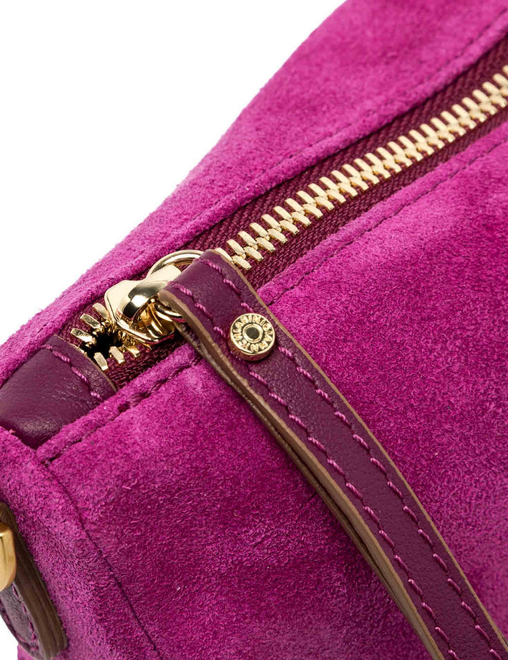 Borse donna Nora Pouch in pelle scamosciata fuxia con polsiera e tracolla BS10224 CM-PL 14364 Gianni Chiarini 
