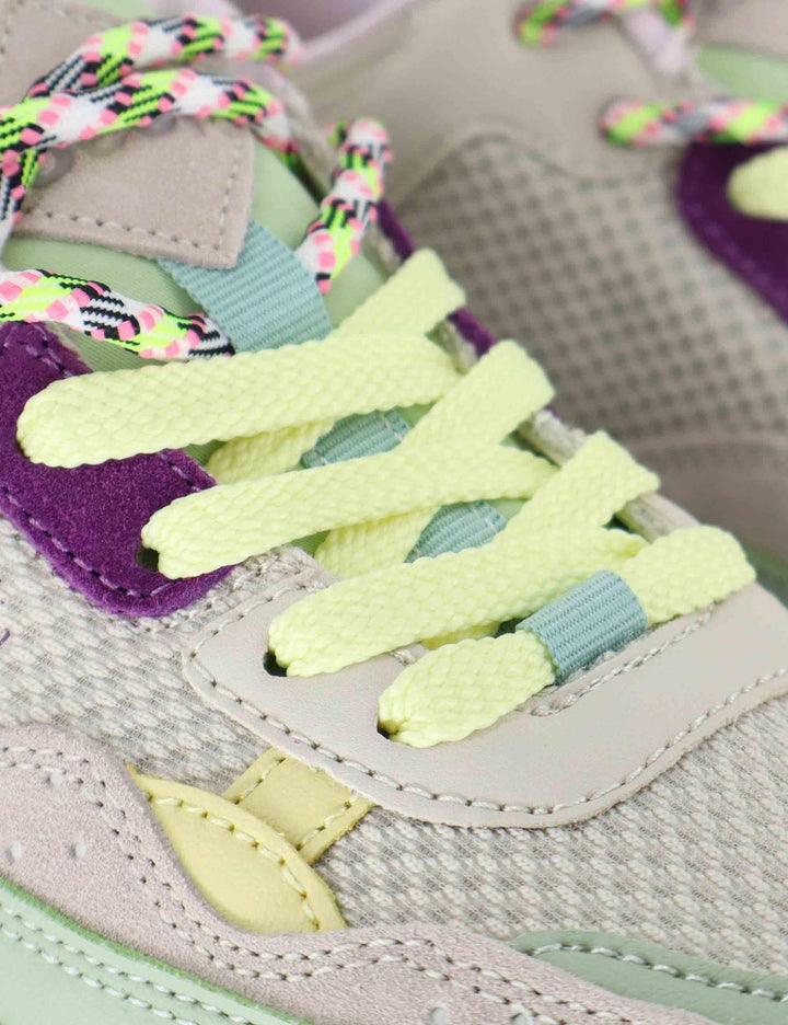 Sneakers donna Groove Mesh in pelle off white con suola alta JL61501A 854 Jeep 