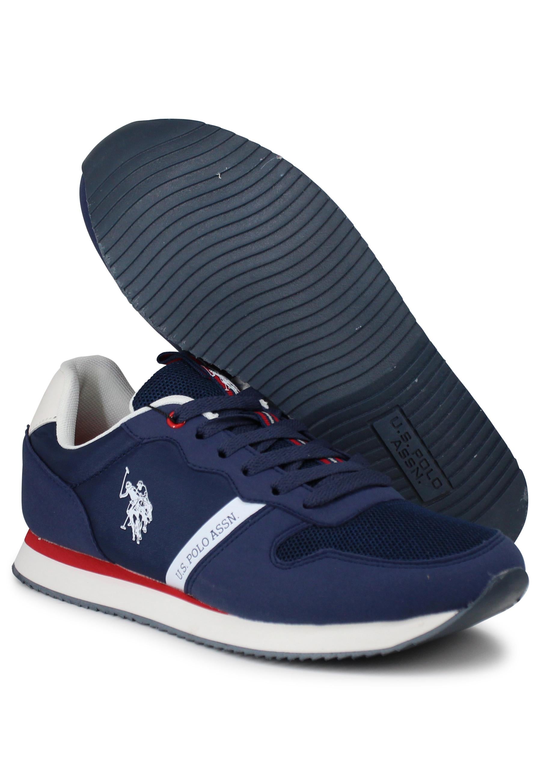 Sneakers uomo in tessuto tecnico blu con suola running NOBIL009 DBL002 U.S. Polo Assn. 