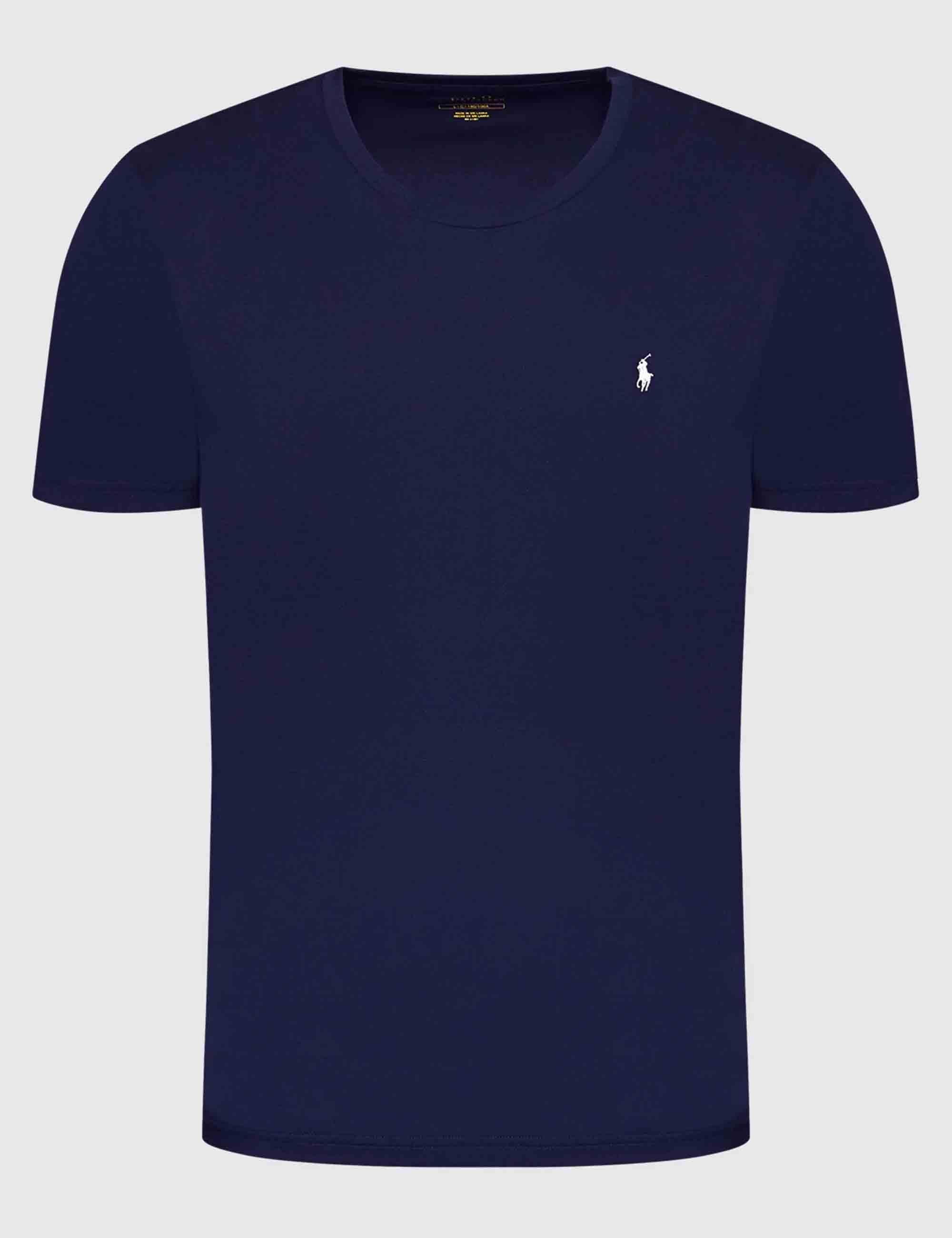 T-shirt uomo Sle in cotone blu con logo ricamato 714844756002 CRUISE NAVY Polo Ralph Lauren 