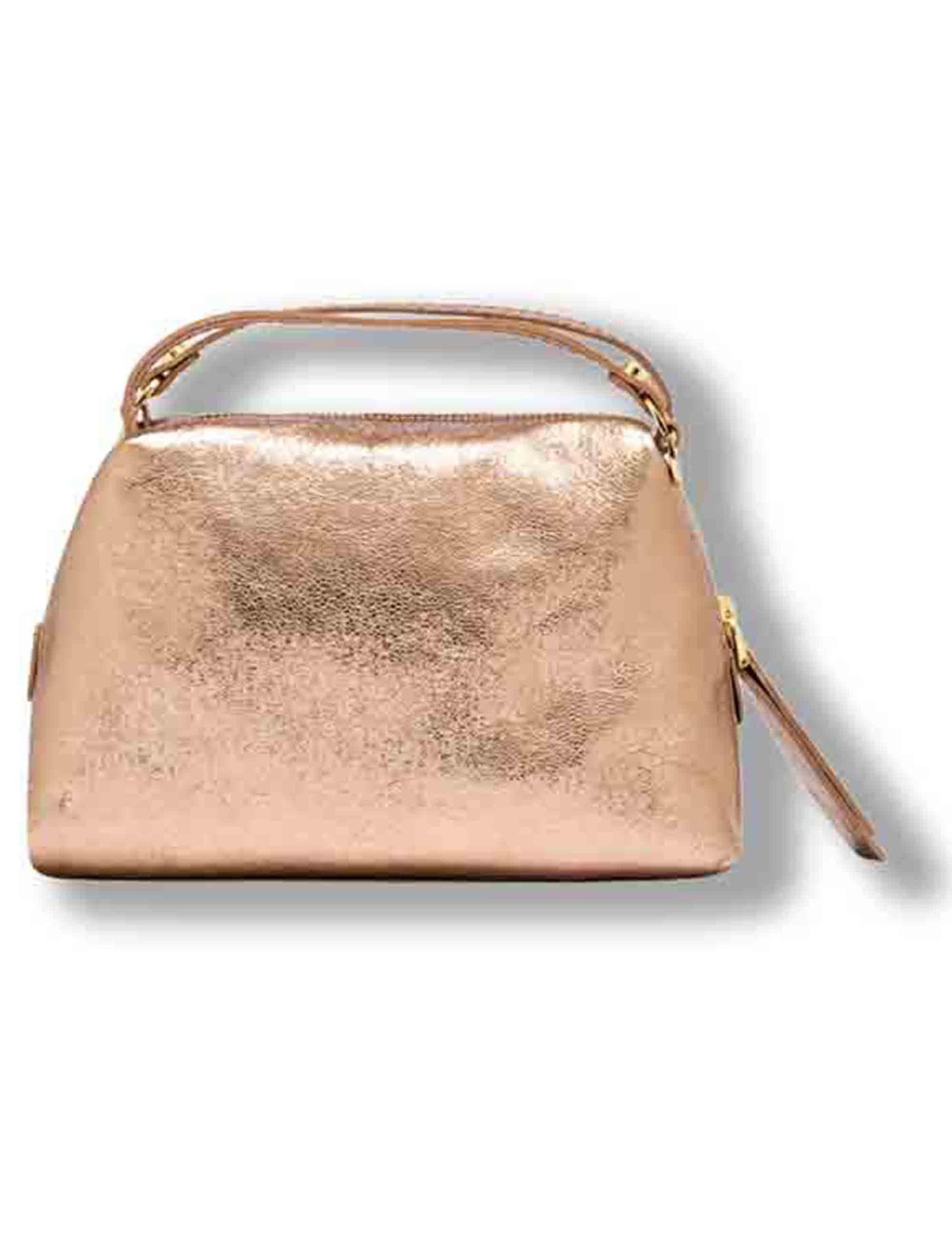 Borse donna Alifa in pelle platino con tracolla removibile e doppi manici BS8145 VNCMET 6083 Gianni Chiarini 