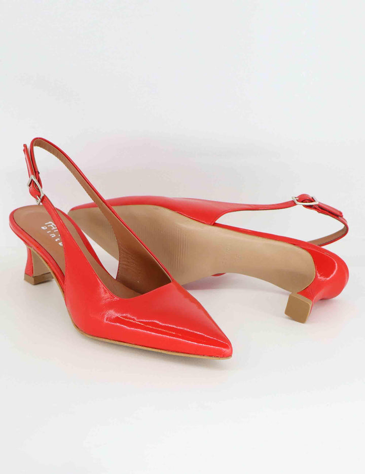 Slingback donna in pelle lucida rossa 1039 055 Tattoo 