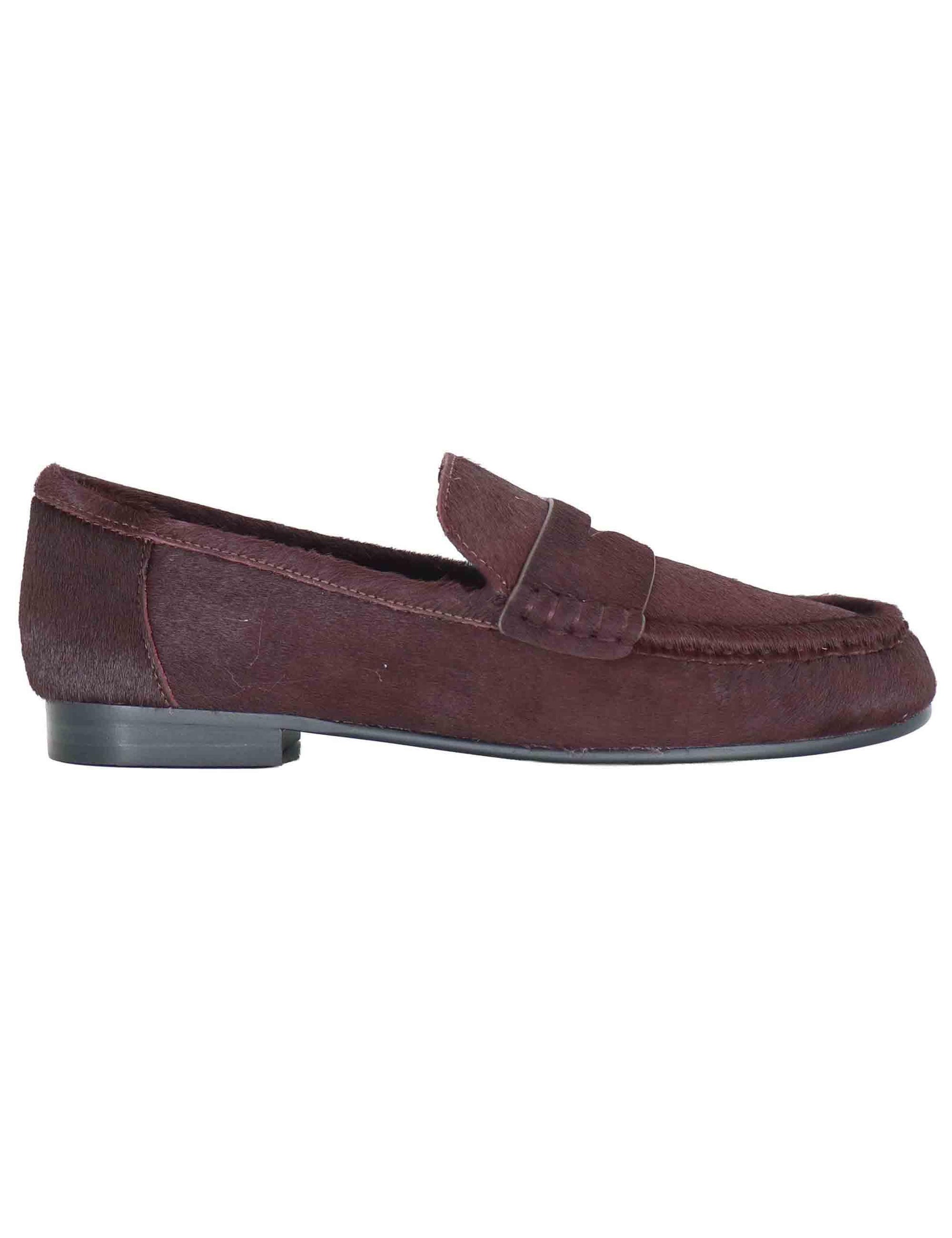 Mocassini donna in pelle bordeaux con tacco basso e suola in gomma 661Z90VK 40 Bibi Lou 