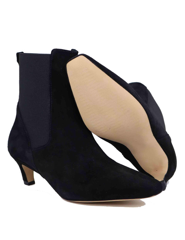 Stivaletti donna Susan in camoscio nero tacco basso 557T30AA 03 Bibi Lou 