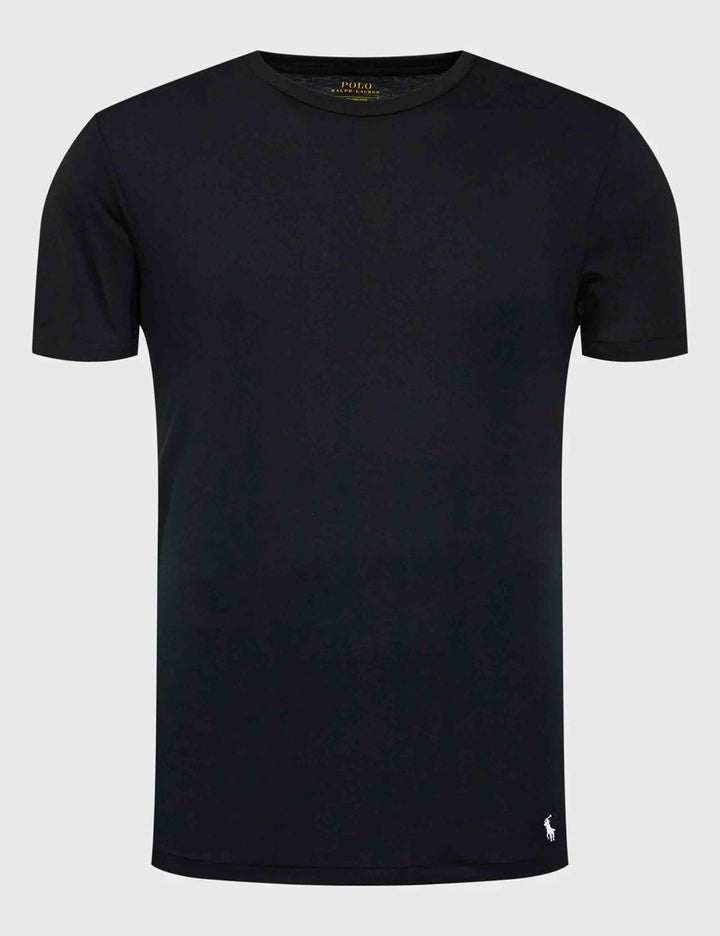 T-shirt uomo Classic Crew in cotone nero con logo ricamato Set di 3 714830304014 BLACK/BLACK/BLACK Polo Ralph Lauren 