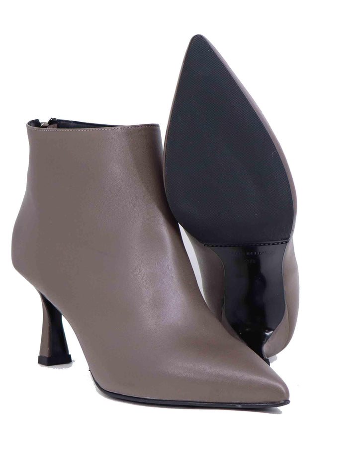 Stivaletti donna in pelle taupe con tacco alto OSCAR 5 029 Tattoo 