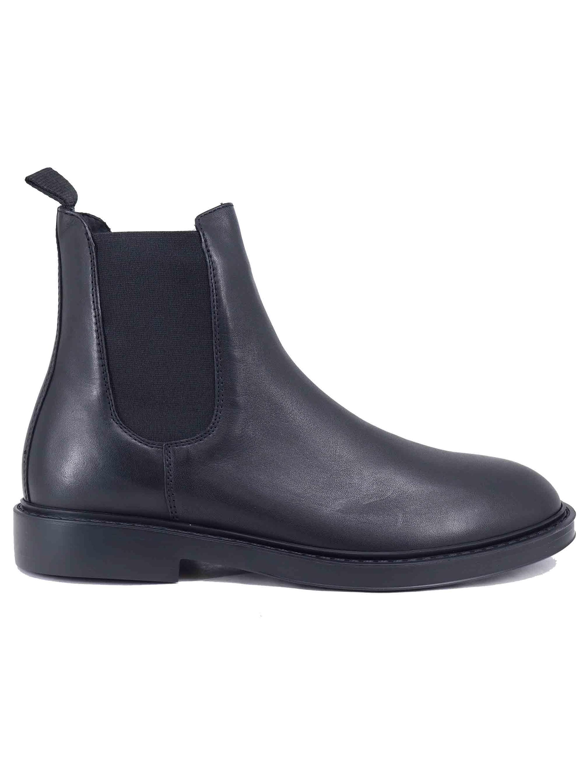 Stivaletti beatles uomo in pelle nera con suola in gomma 22939 O-VP1 Antica Cuoieria 