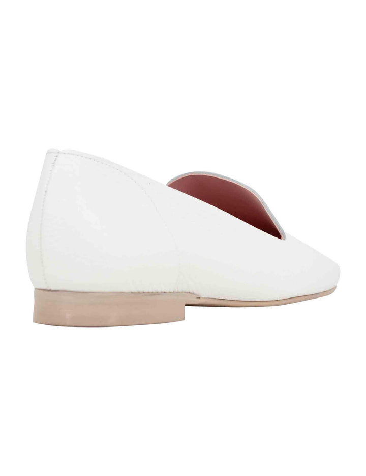 Mocassini donna in pelle bianca con punta tonda 7134 100 Ras 