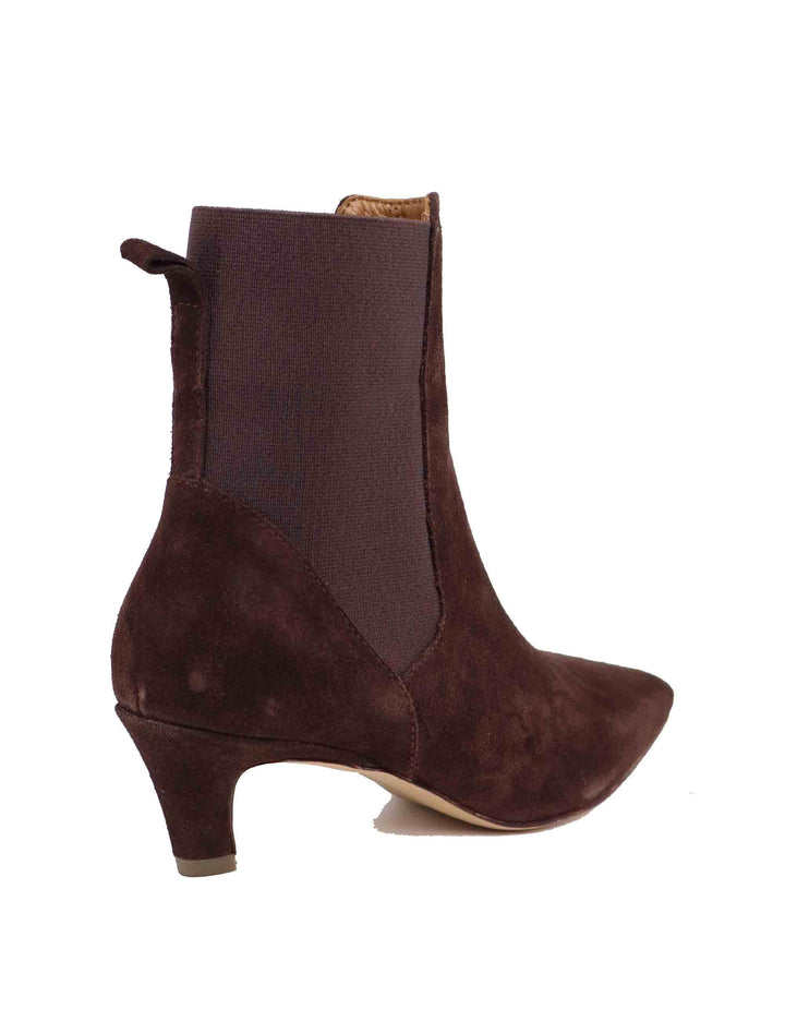 Stivaletti donna Susan in camoscio marrone tacco basso 557T30AA 90 Bibi Lou 