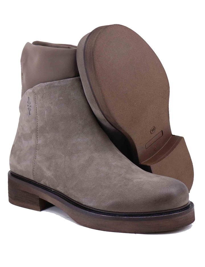 Stivaletti donna in pelle taupe con zip posteriore YAYA 013 Patrizia Bonfanti 