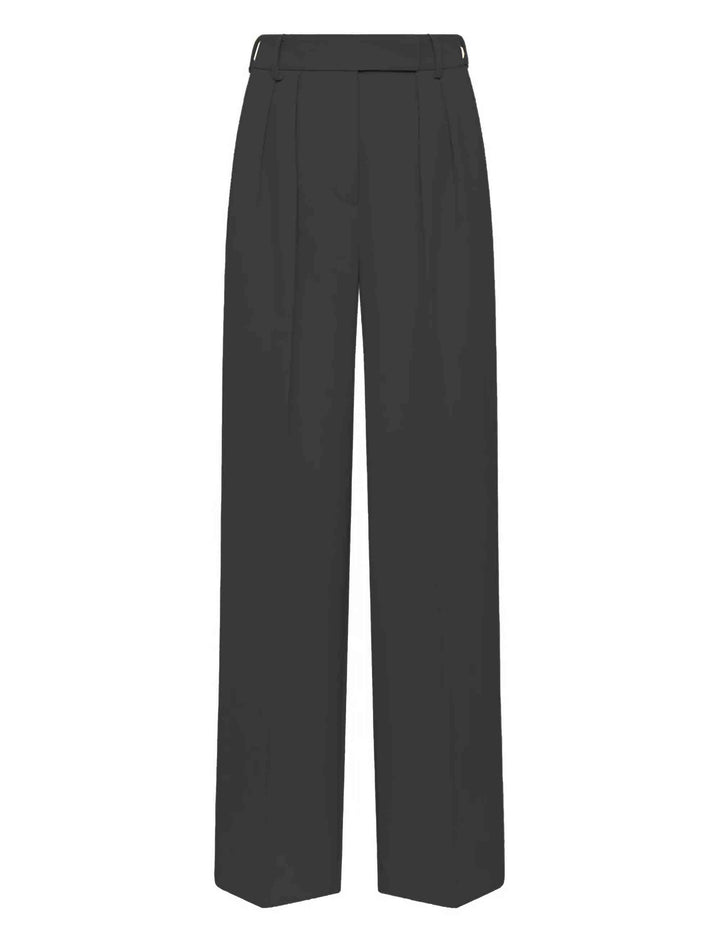 Pantaloni donna Cady in tessuto nero con gamba larga JH803750658 20000 Maliparmi 