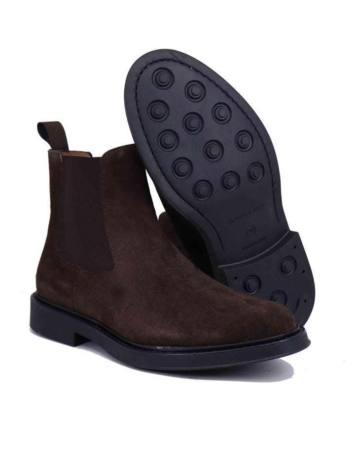 Stivaletti uomo in camoscio marrone con suola in gomma SP2320 C014 Spatarella 