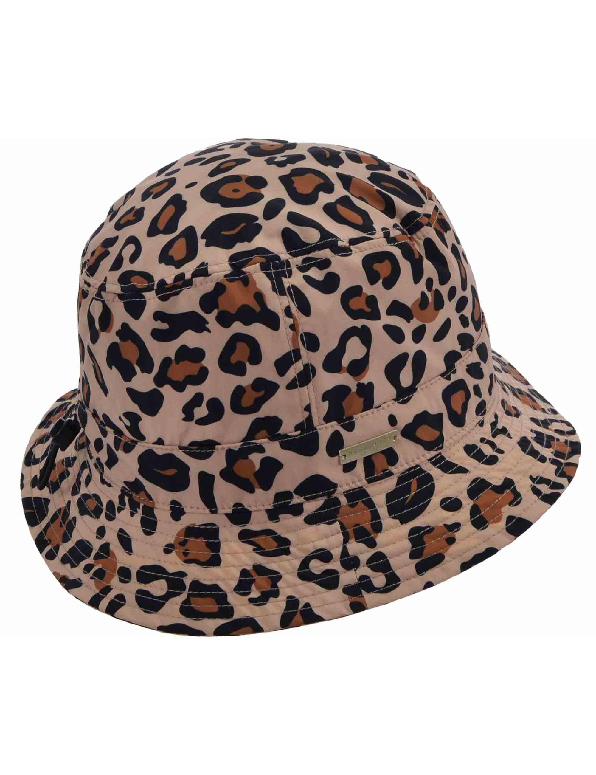Cappelli donna idrorepellenti a fantasia animalier modello pescatore 019893-00000 9510 Seeberger Est 1890 