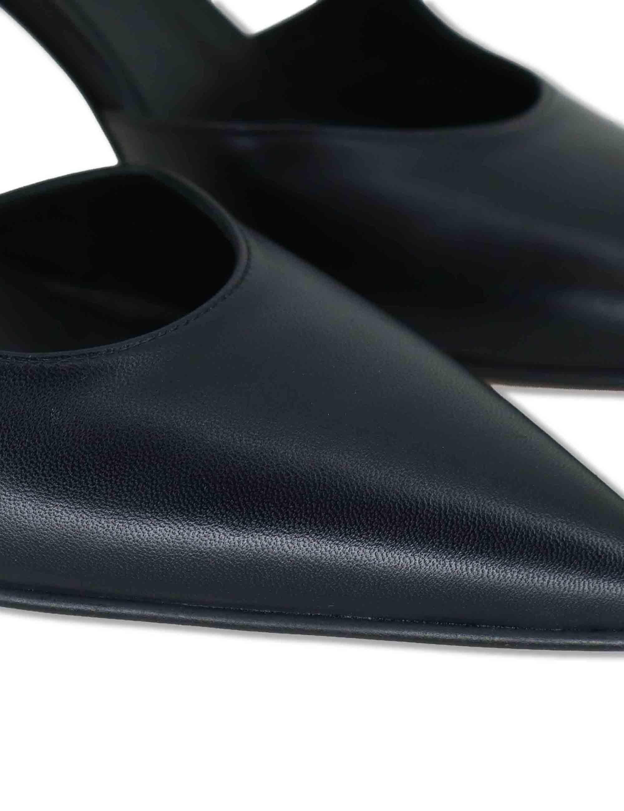 Decollete donna Mary Jane in pelle nera con cinturino obliquo tacco alto A102 001 Tattoo 