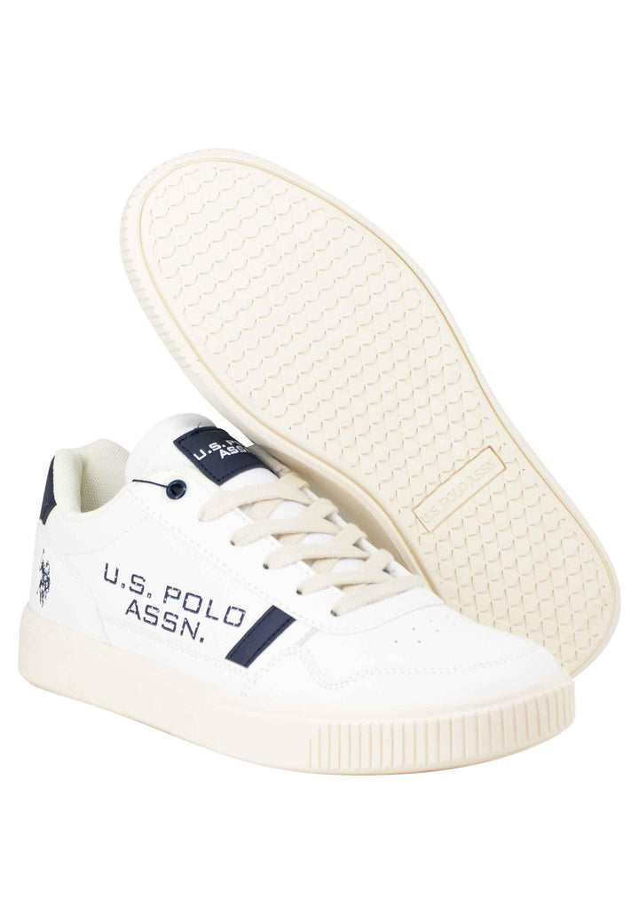 Sneakers uomo in eco pelle e tessuto bianco TYMES004 WHI-DBL09 U.S. Polo Assn. 