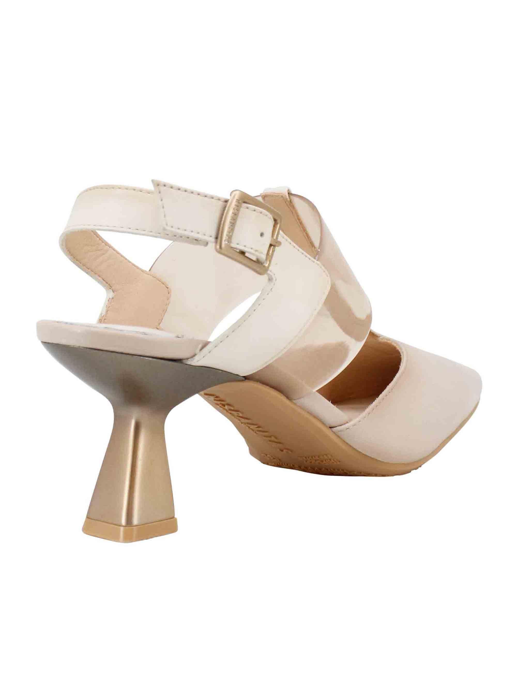 Decollete slingback donna in pelle beige con punta a punta CHV243369 C003 Hispanitas 