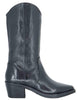 Women's Black Leather Texan Boots 252-21-14 BLACK