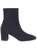 Women's Black Faux Suede Ankle Boots 506T82VK 03