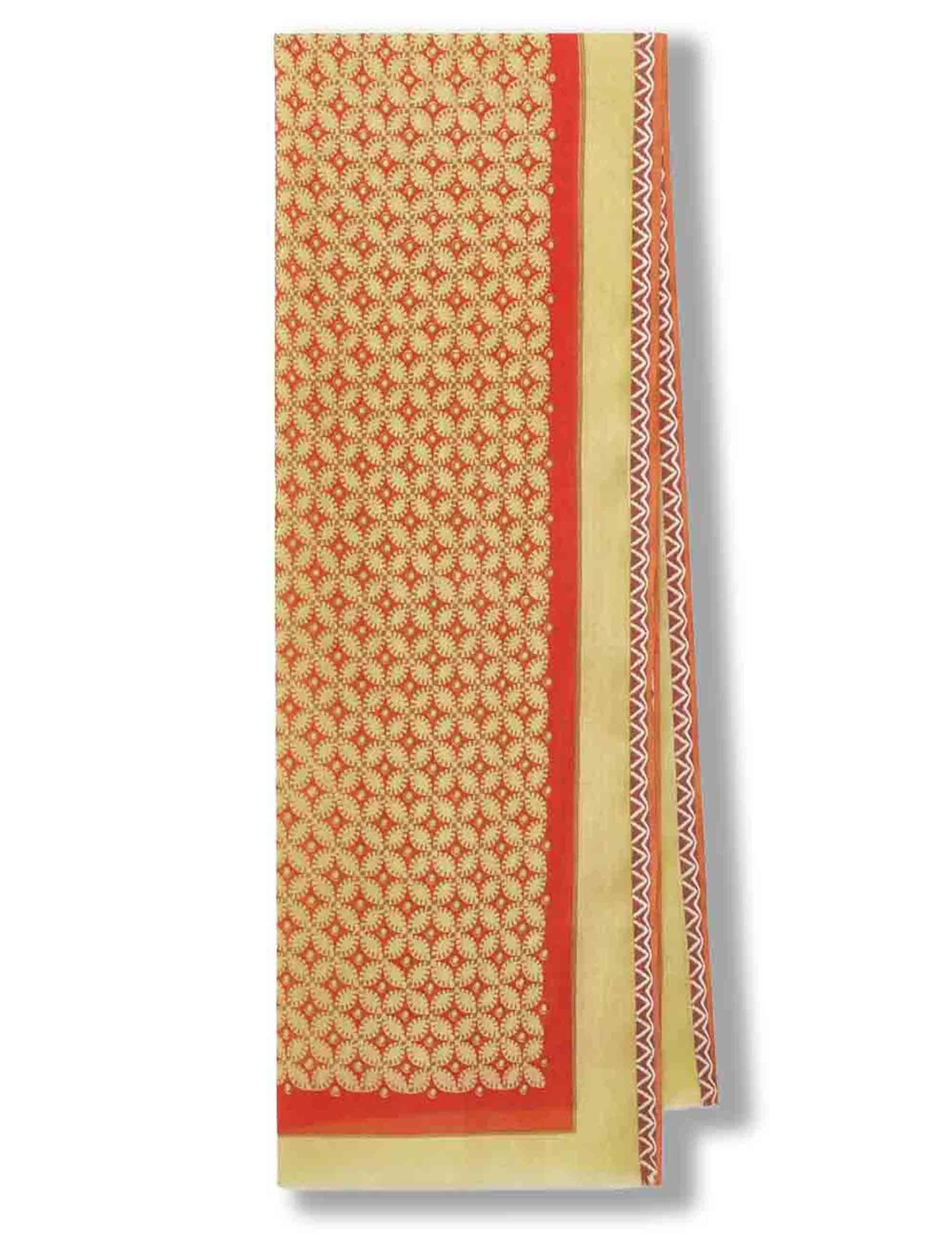 Foulard donna Collection Print in puro cotone arancione a fantasia IB034210216 B3117 Maliparmi 