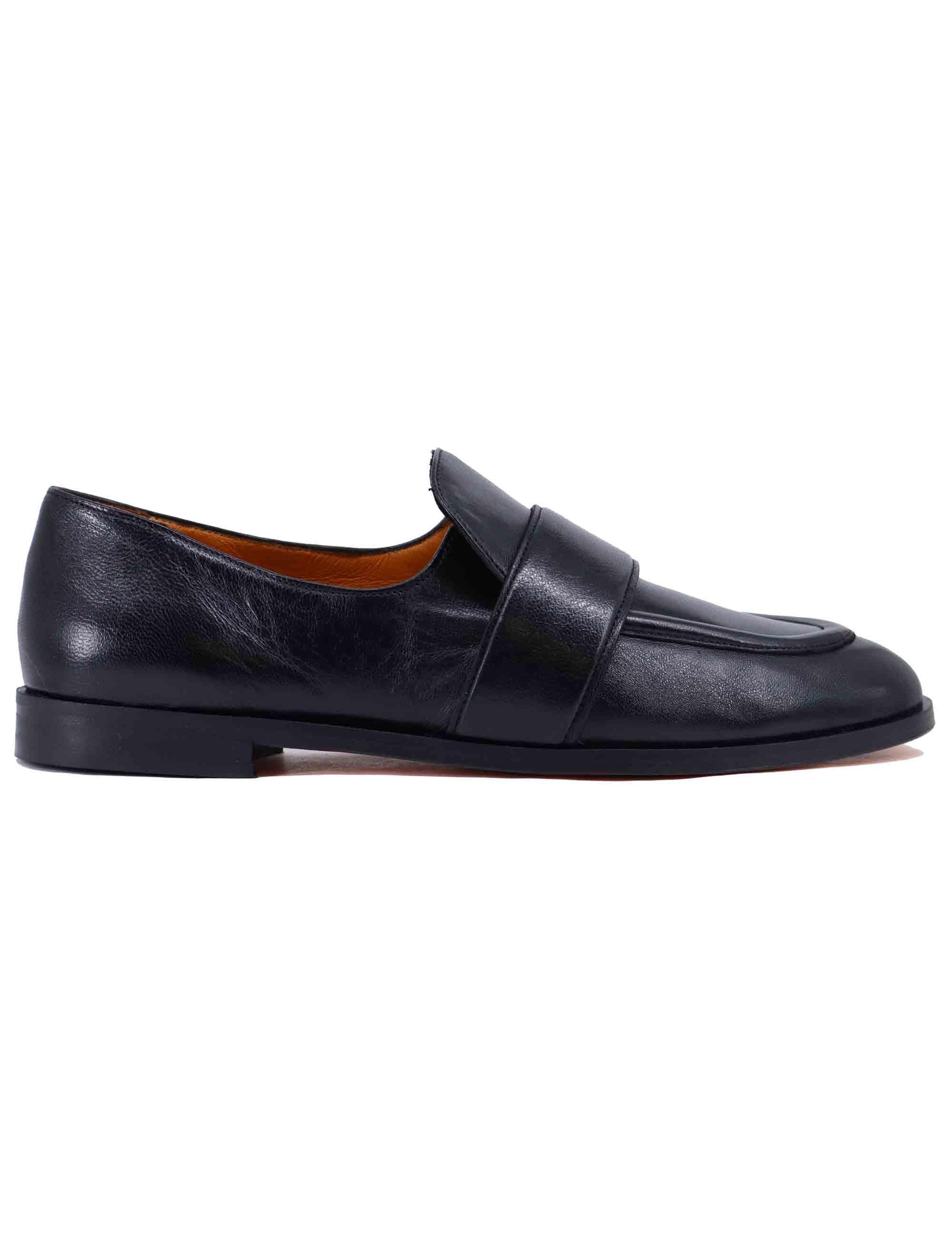 Mocassini donna in pelle nera ulta soft SP1018 001 Spatarella 