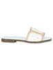 Sandali flat in rafia naturale bianca Donna SP261579 100