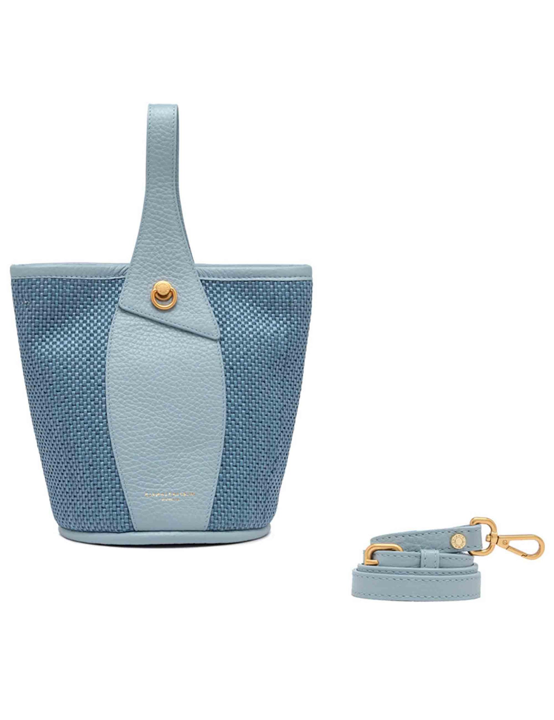 Borse donna Ester in tessuto e pelle celeste BS11380 3615 CST-TKL Gianni Chiarini 