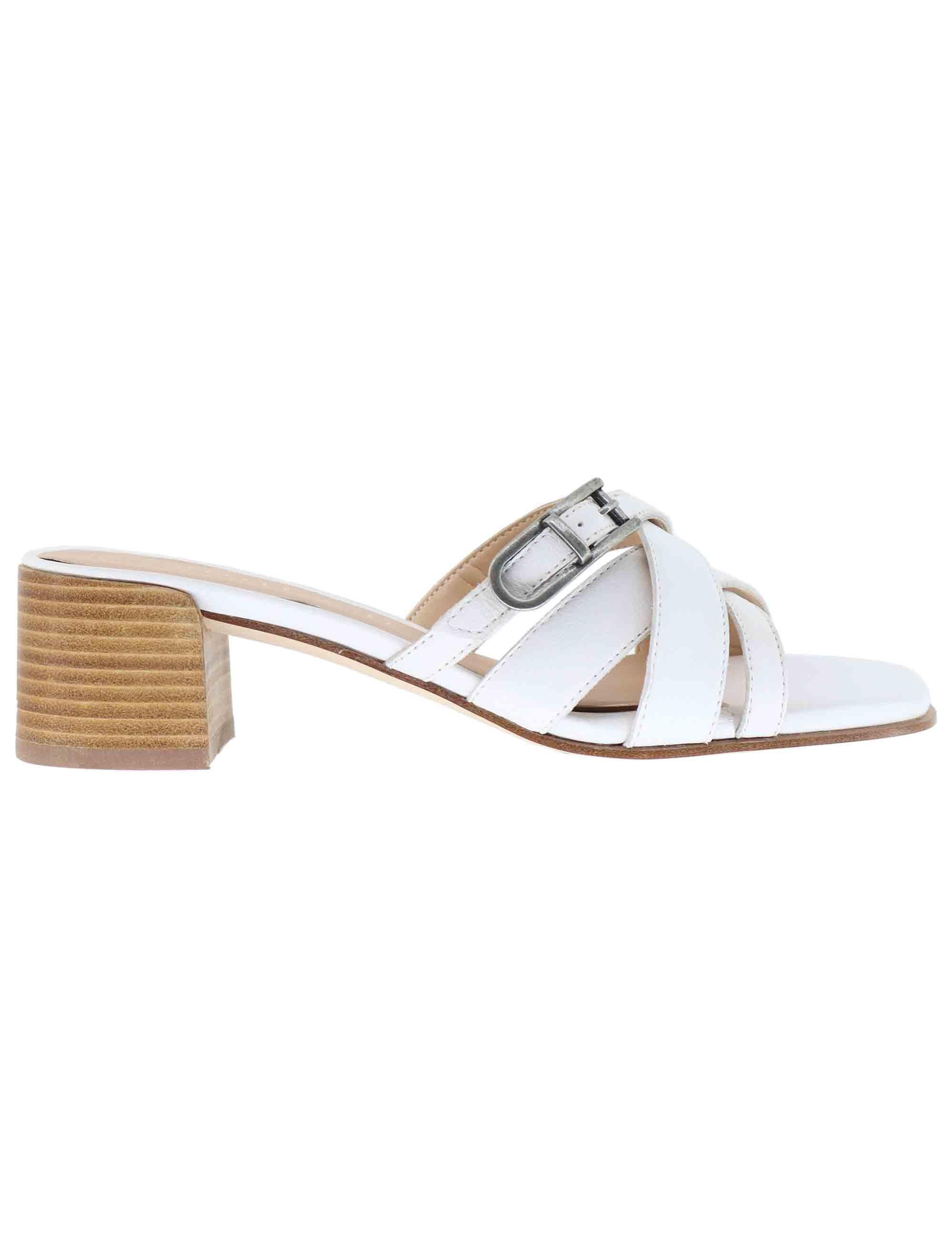 Sandali donna in pelle bianca KYOKO GRA_WHITE Unisa 