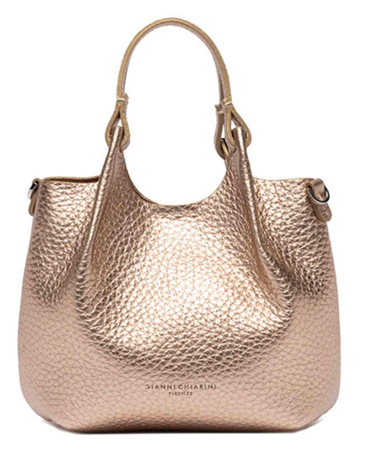 Borse donna Dua in pelle laminato rosa con doppio manico e tracolla BS9718 RNGDBL T.U. 14368 Gianni Chiarini 