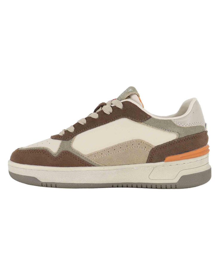 Sneakers donna in pelle e camoscio taupe 8800126 Taupe Victoria 