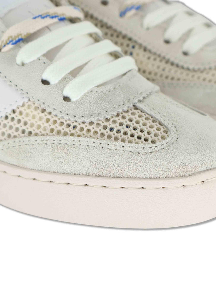 Sneakers donna Berlin in pelle e tessuto forato beige 1126231 80_Beige Victoria 